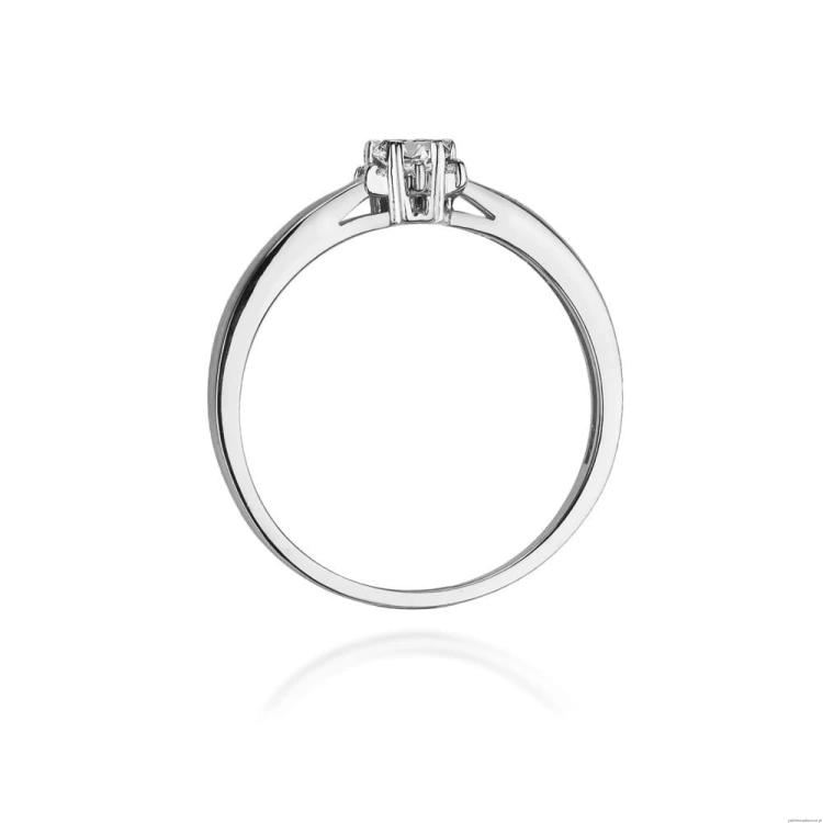 Pierścionek W061 Diament 0,10ct białe złoto