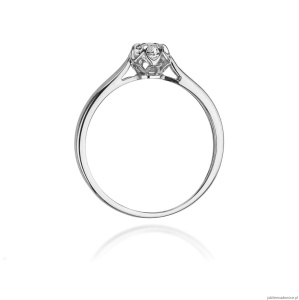 Pierścionek W062 Diament 0,15ct białe złoto