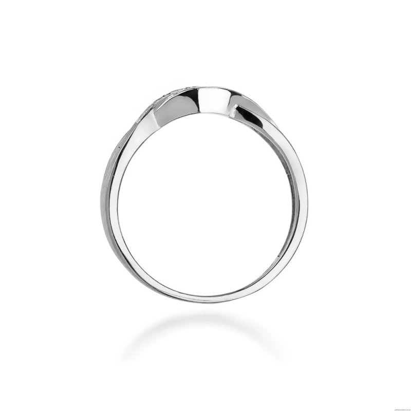 Pierścionek W083 Diament 0,05ct białe złoto