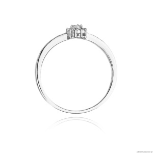 Pierścionek W091 Diament 0,04ct białe złoto