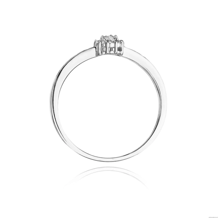 Pierścionek W091 Diament 0,04ct białe złoto