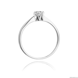 Pierścionek W111 Diament 0,15ct białe złoto