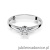 Pierścionek W133 Diament 0,15ct białe złoto