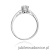 Pierścionek W133 Diament 0,15ct białe złoto
