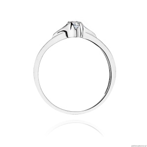 Pierścionek W155 Diament 0,12ct białe złoto