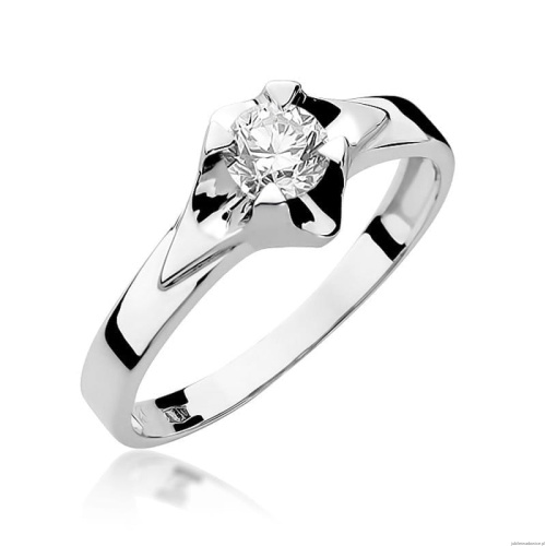 Pierścionek W155 Diament 0,50ct białe złoto