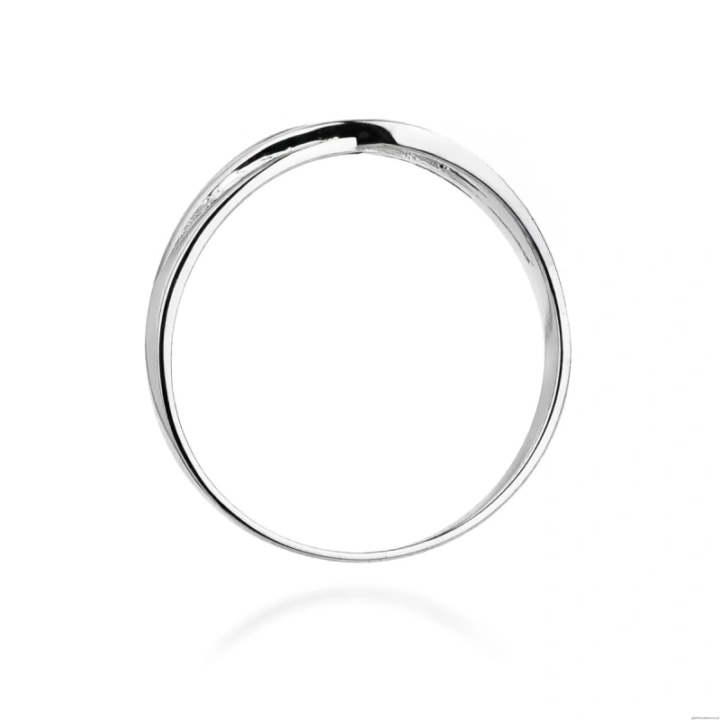 Pierścionek W156 Diament 0,05ct białe złoto