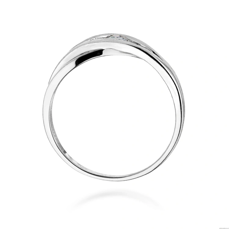 Pierścionek W156 Diament 0,10ct białe złoto