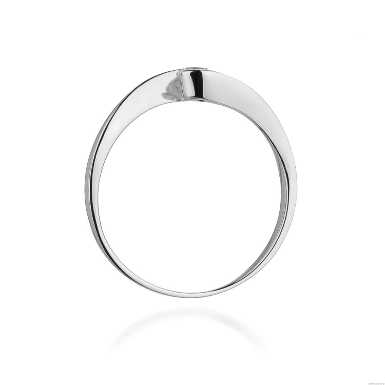 Pierścionek W160 Diament 0,13ct białe złoto