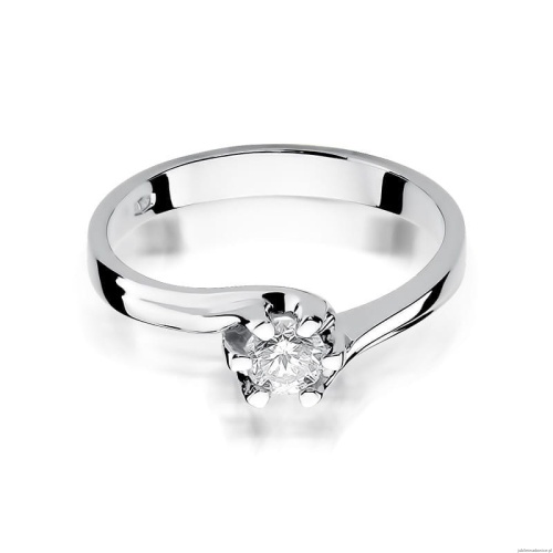 Pierścionek W163 Diament 0,30ct białe złoto
