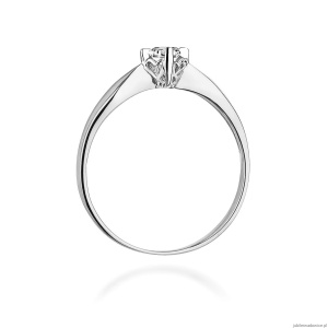 Pierścionek W171 Diament 0,12ct białe złoto