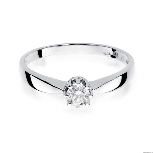 Pierścionek W173 Diament 0,15ct białe złoto