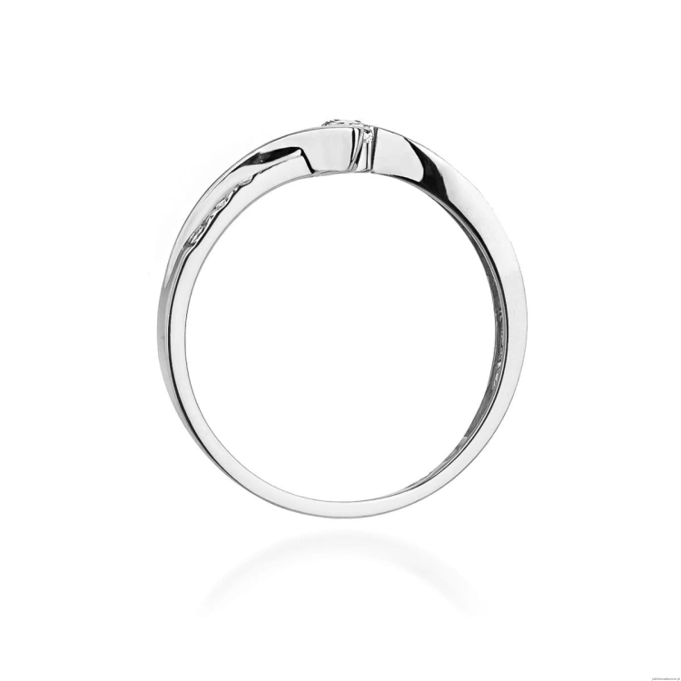 Pierścionek W177 Diament 0,13ct białe złoto