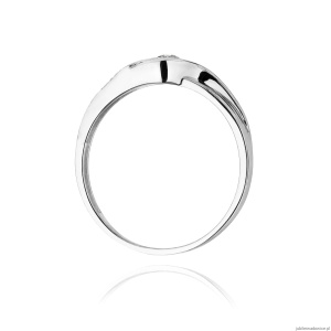 Pierścionek W178 Diament 0,10ct białe złoto
