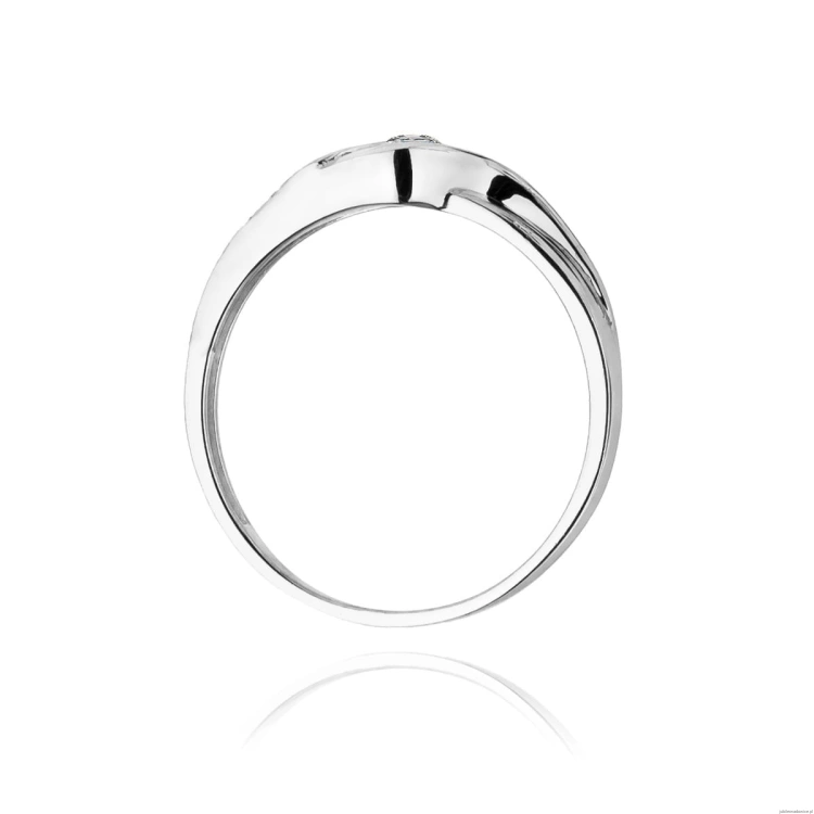 Pierścionek W178 Diament 0,10ct białe złoto