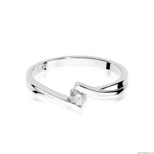 Pierścionek W180 Diament 0,10ct białe złoto