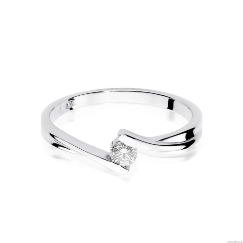 Pierścionek W180 Diament 0,10ct białe złoto