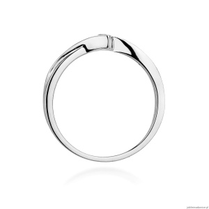 Pierścionek W180 Diament 0,10ct białe złoto