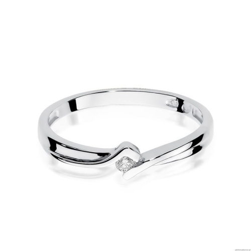 Pierścionek W181 Diament 0,04ct białe złoto