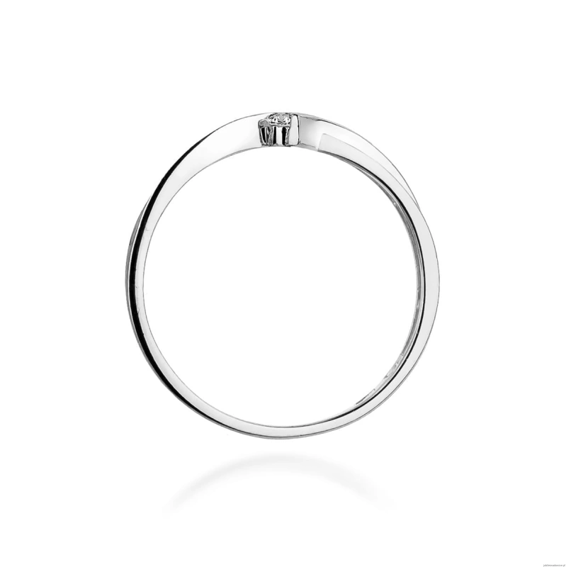 Pierścionek W181 Diament 0,04ct białe złoto