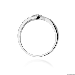 Pierścionek W184 Diament 0,10ct białe złoto