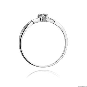 Pierścionek W190B Diament 0,10ct białe złoto