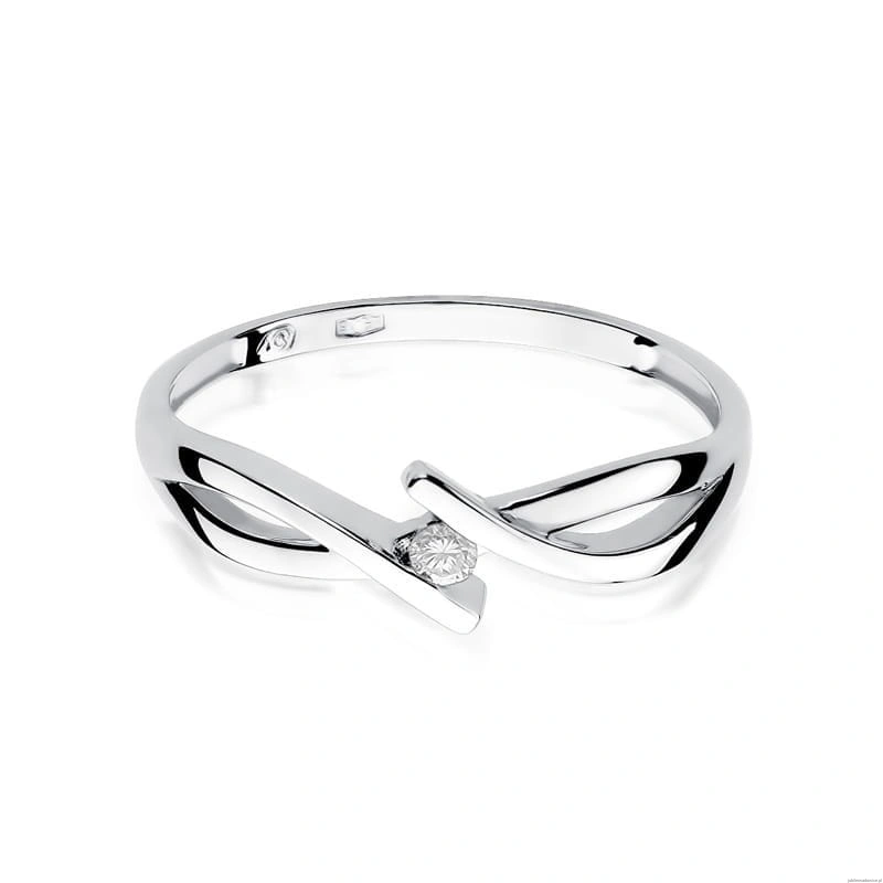Pierścionek W191 Diament 0,04ct białe złoto