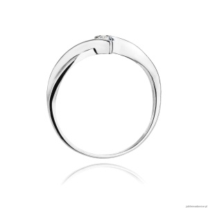 Pierścionek W191B Diament 0,10ct białe złoto