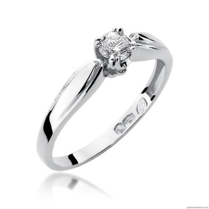 Pierścionek W197 Diament 0,24ct białe złoto