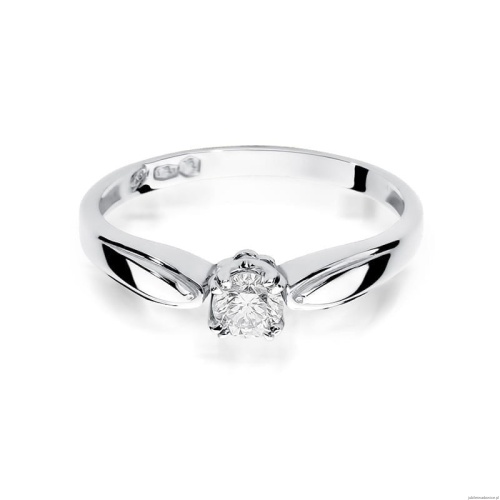 Pierścionek W197 Diament 0,24ct białe złoto