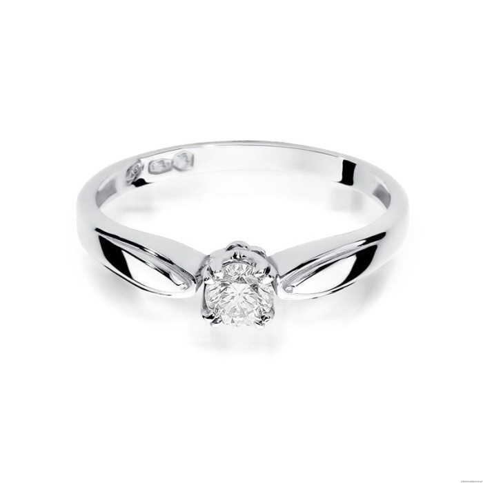 Pierścionek W197 Diament 0,24ct białe złoto