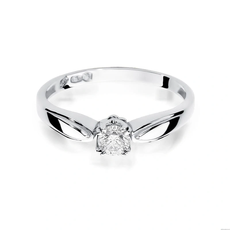 Pierścionek W197 Diament 0,24ct białe złoto