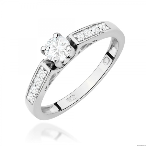 Pierścionek W198 Diament 0,30ct białe złoto