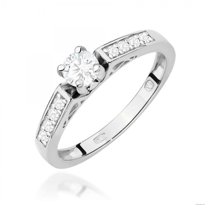Pierścionek W198 Diament 0,30ct białe złoto