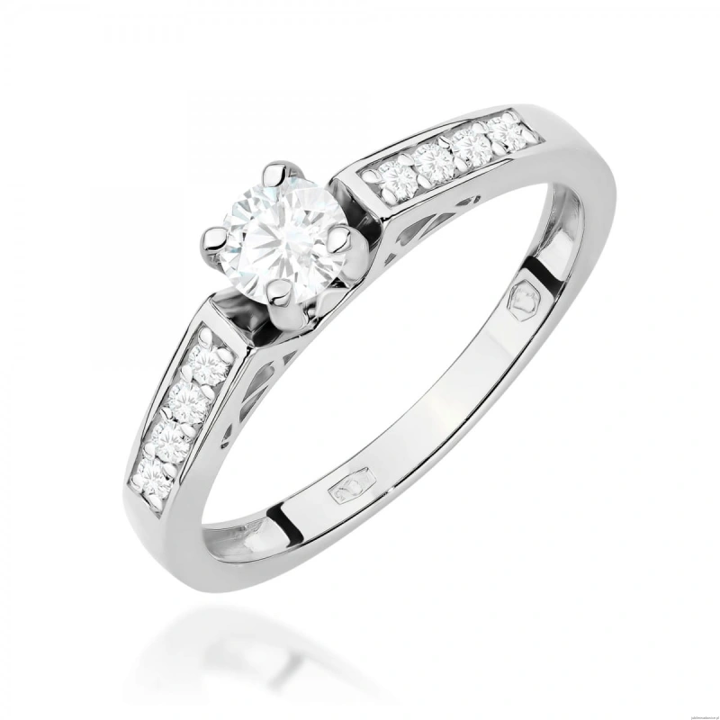 Pierścionek W198 Diament 0,30ct białe złoto