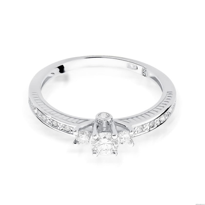 Pierścionek W199 Diament 0,20ct białe złoto