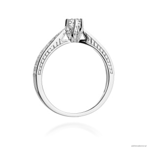 Pierścionek W202 Diament 0,15ct białe złoto