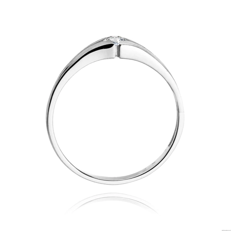 Pierścionek W207 Diament 0,10ct białe złoto