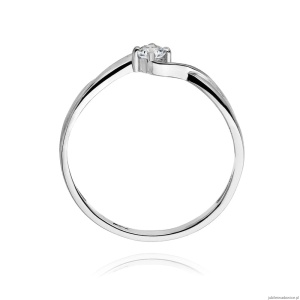 Pierścionek W208 Diament 0,08ct białe złoto