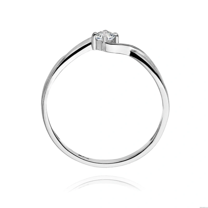 Pierścionek W208 Diament 0,08ct białe złoto