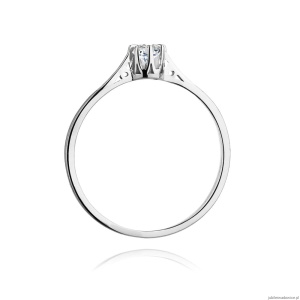 Pierścionek W209 Diament 0,10ct białe złoto