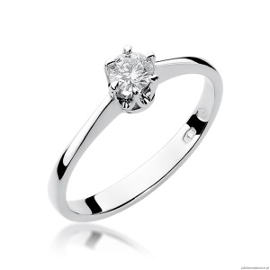 Pierścionek W220 Diament 0,20ct białe złoto