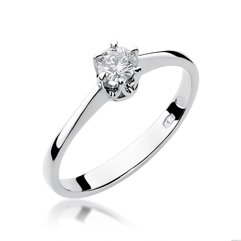 Pierścionek W220 Diament 0,20ct białe złoto