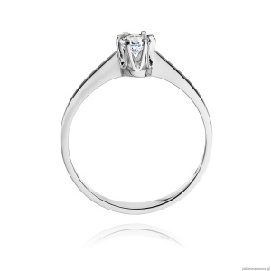 Pierścionek W220 Diament 0,20ct białe złoto