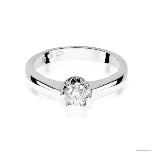 Pierścionek W220B Diament 0,25ct białe złoto