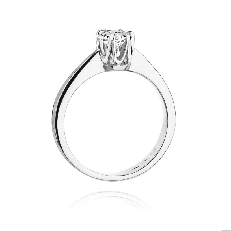Pierścionek W220B Diament 0,25ct białe złoto