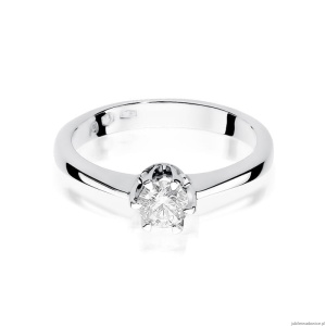 Pierścionek W220B Diament 0,30ct białe złoto
