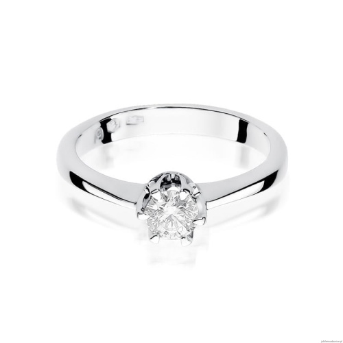 Pierścionek W220B Diament 0,30ct białe złoto