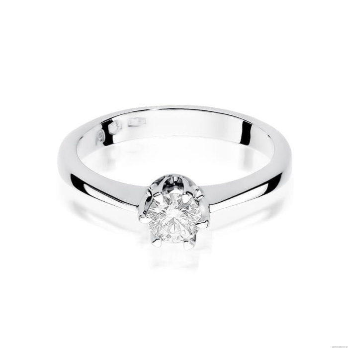 Pierścionek W220B Diament 0,30ct białe złoto