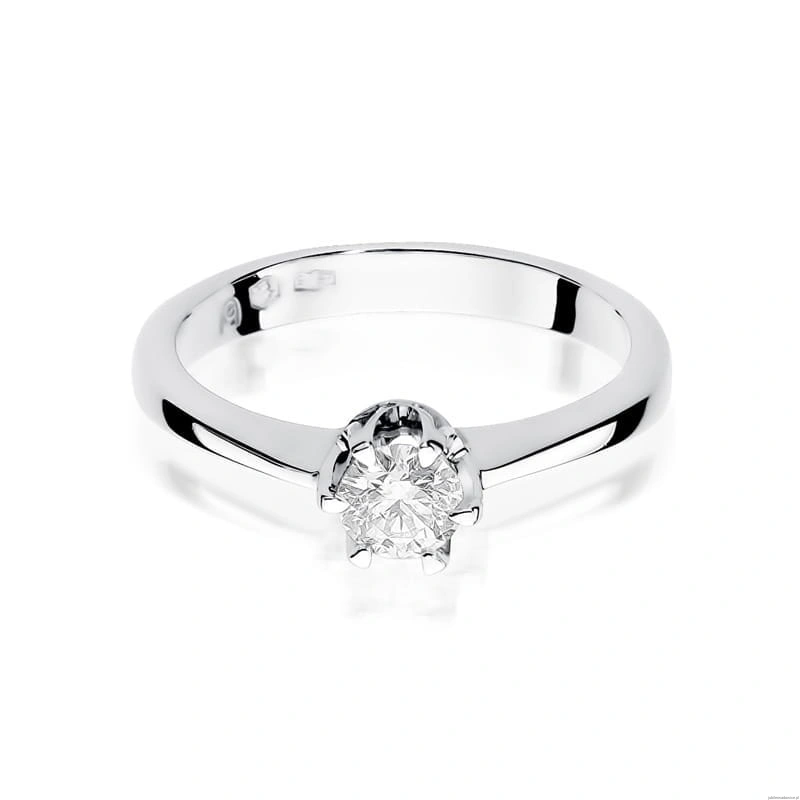 Pierścionek W220B Diament 0,30ct białe złoto